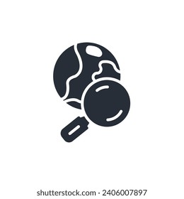 Erkundungssymbol. vector.Editable stroke.linear style sign for use web design,logo.Symbol illustration.