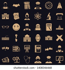 Exploration icons set. Simple style of 36 exploration vector icons for web for any design