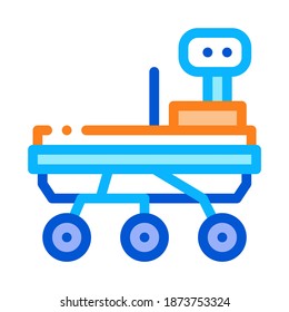Exploration Mars Rover Icon Vector. Outline Exploration Mars Rover Sign. Isolated Contour Symbol Illustration