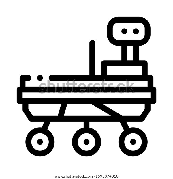 Exploration Mars\
Rover Icon Vector. Outline Exploration Mars Rover Sign. Isolated\
Contour Symbol\
Illustration
