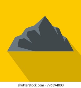 Exploration of mountain icon. Flat illustration of exploration of mountain vector icon for web