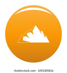Exploration of mountain icon. Simple illustration of exploration of mountain vector icon for any design orange