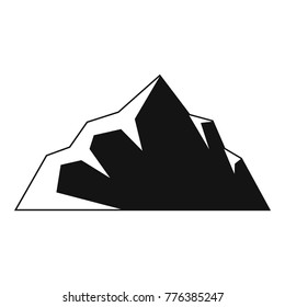Exploration of mountain icon. Simple illustration of exploration of mountain vector icon for web