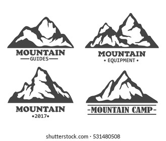 Exploration mountains with rocky peaks. 