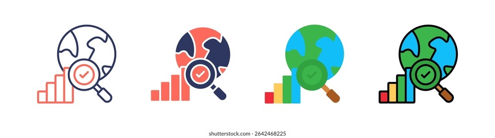 Exploration Multi-Style-Symbol-Set-Vektor