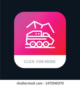 Exploration, Planet, Rover, Surface, Transport Mobile App Button. Android and IOS Line Version. Vector Icon Template background