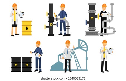 The Exploration And Production Life Cycle Of Oil And Gas Vector Illustration Set Isolated On White Background The Exploration And Production Life Cycle Of Oil And Gas Vector Illustration Set Isolated On White Background