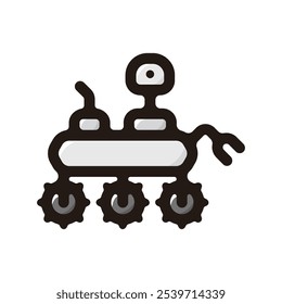 Exploration rover outline icon voor grafisch ontwerp, apps en websites