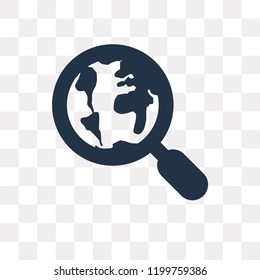 Exploration vector icon isolated on transparent background, Exploration transparency concept can be used web and mobile
