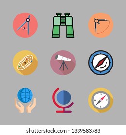 exploration vector icon set