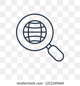 Exploration vector outline icon isolated on transparent background, high quality linear Exploration transparency concept can be used web and mobile