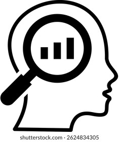 Ilustração de vetor misto do ícone de análise exploratória