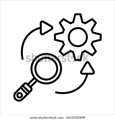 exploratory engineering icon in outline style vector illustration