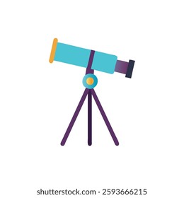 An exploratory telescope icon perfect for astronomy and space exploration themes.