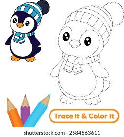 Explore adorable penguin vector coloring pages. Perfect for kids, these printable vector illustrations offer fun and creativity.