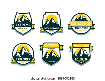 Set Adventure Outdoor Concept Badges Summer Stock Vector (Royalty Free ...