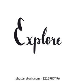 Explore adventures typography style vector