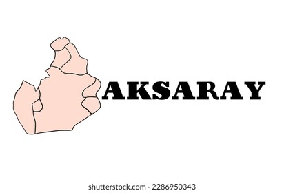 Explore Aksaray Province's Regions with a Detailed Vector Map
