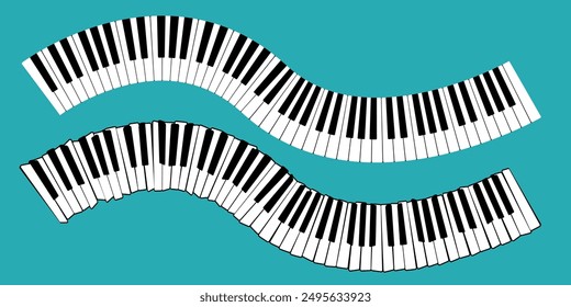 Explore the artistic world of Wavy Piano Keyboards Musical Abstract Art, with charming design