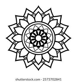 Explore a beautifully crafted professional mandala design with a symmetrical layout and intricate details, perfect for use in digital and print projects.