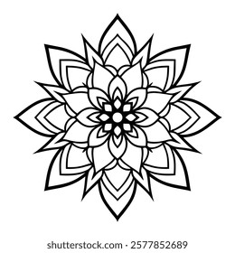 Explore a beautifully crafted professional mandala design with a symmetrical layout and intricate details, perfect for use in digital and print projects.