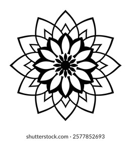 Explore a beautifully crafted professional mandala design with a symmetrical layout and intricate details, perfect for use in digital and print projects.