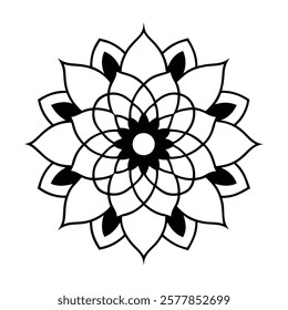 Explore a beautifully crafted professional mandala design with a symmetrical layout and intricate details, perfect for use in digital and print projects.