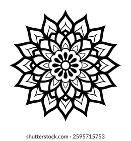 Explore a beautifully crafted professional mandala design with a symmetrical layout and intricate details, perfect for use in digital and print projects.