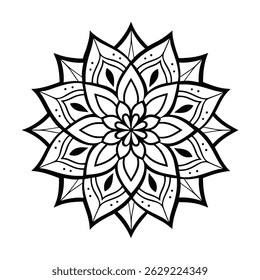 Explore a beautifully crafted professional mandala design with a symmetrical layout and intricate details, perfect for use in digital and print projects.