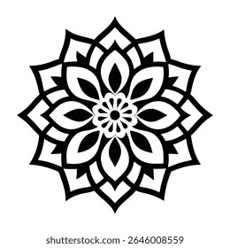 Explore a beautifully crafted professional mandala design with a symmetrical layout and intricate details, perfect for use in digital and print projects.