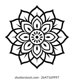 Explore a beautifully crafted professional mandala design with a symmetrical layout and intricate details, perfect for use in digital and print projects.