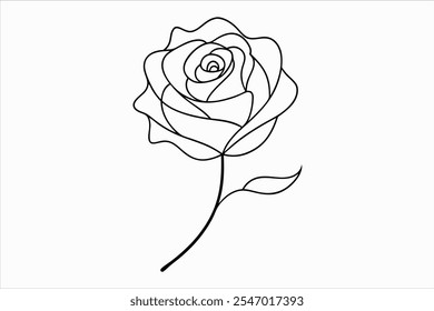 Explore the beauty of simplicity with this rose flower continuous line drawing collection. Perfect for modern designs, wedding decor, floral patterns, and digital artwork.