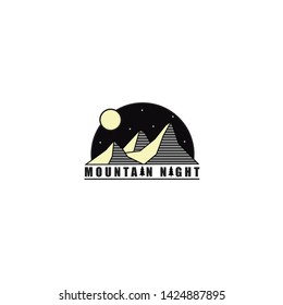 Explore Camping Night Logo Emblem