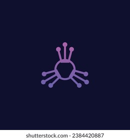 Explore a captivating collection of abstract, futuristic tech crypto logo icons in mesmerizing shades of purple and pink.