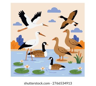 Explore captivating illustrations of a variety of species for Migratory Bird Day. Discover unique bird artwork and learn about their migratory routes.