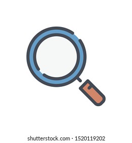 Explore color line icon. Search vector outline colorful sign.