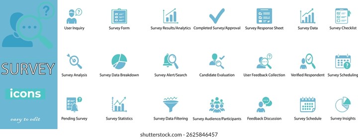 Explore comprehensive survey vector illustrations for data analysis and feedback. Perfect for research, statistics, and insights.