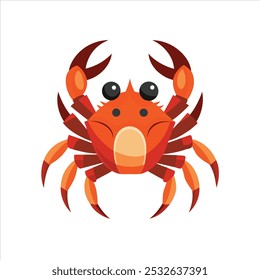 Explore la Ilustración vectorial Crab con un diseño detallado y limpio, perfecto para proyectos de playa, mariscos y temática oceánica. Ideal para logotipos, marcas y diseños creativos