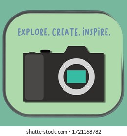 Entdecken Sie.Erstellen. Inspire - Fotografie, Vektorgrafik