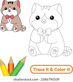 Explore a creative cat vector sketch for coloring. These beautiful and cute cat illustrations make for a fun and engaging activity for kids and cat lovers.