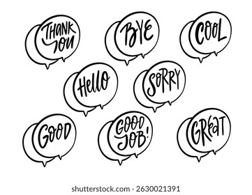 Explore creative speech bubbles showcasing an array of popular expressions used for effective communication