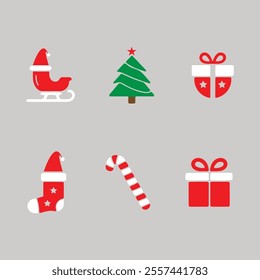 Explore a curated collection of Christmas elements in flat design, perfect for graphic designers, marketers, and content creators. Featuring modern, minimalist icons, patterns, and illustrations, this