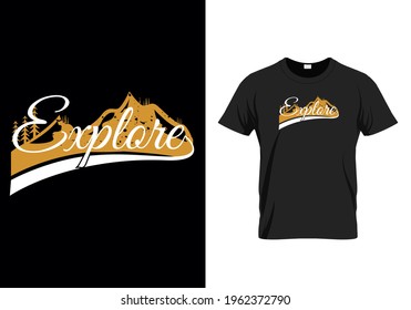 Explore custom typographic t-shirt design, adventure vintage and retro typography t-shirt design template