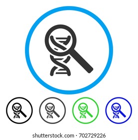 Explore DNA rounded icon. Vector illustration style is a flat iconic symbol inside a circle, black, grey, blue, green versions. Designed for web and software interfaces.