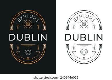 Explore Dublin Design, Vector illustration.