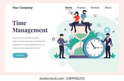 Explore the dynamic realm of time management and business efficiency through these lively web banners. Adorned with busy characters and encapsulated in a cartoon style, these illustrations vividly dep