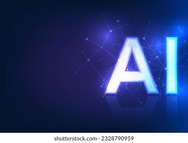 Explore a dynamic technology concept through a vector illustration. Representing the modern and fast-paced evolution of artificial intelligence, it features AI characters and interconnected lines.