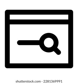 Explorar la educación en el icono de esquema. Búsqueda, navegación por Internet, lupa, web