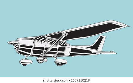 Explore the elegance of flight with this hand-drawn vintage airplane illustration. Perfect for aviation enthusiasts and art lovers, it captures the charm of classic aircraft!