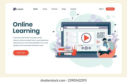 Explore the essence of modern education through our flat design concept, offering a rich array of courses, training modules, and video tutorials. 